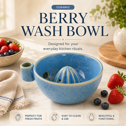 Ceramic Berry Wash Bowl