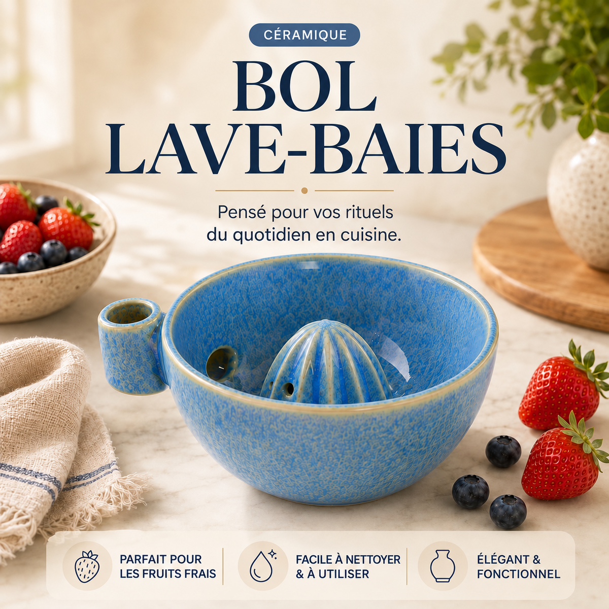 Bol à baies en céramique